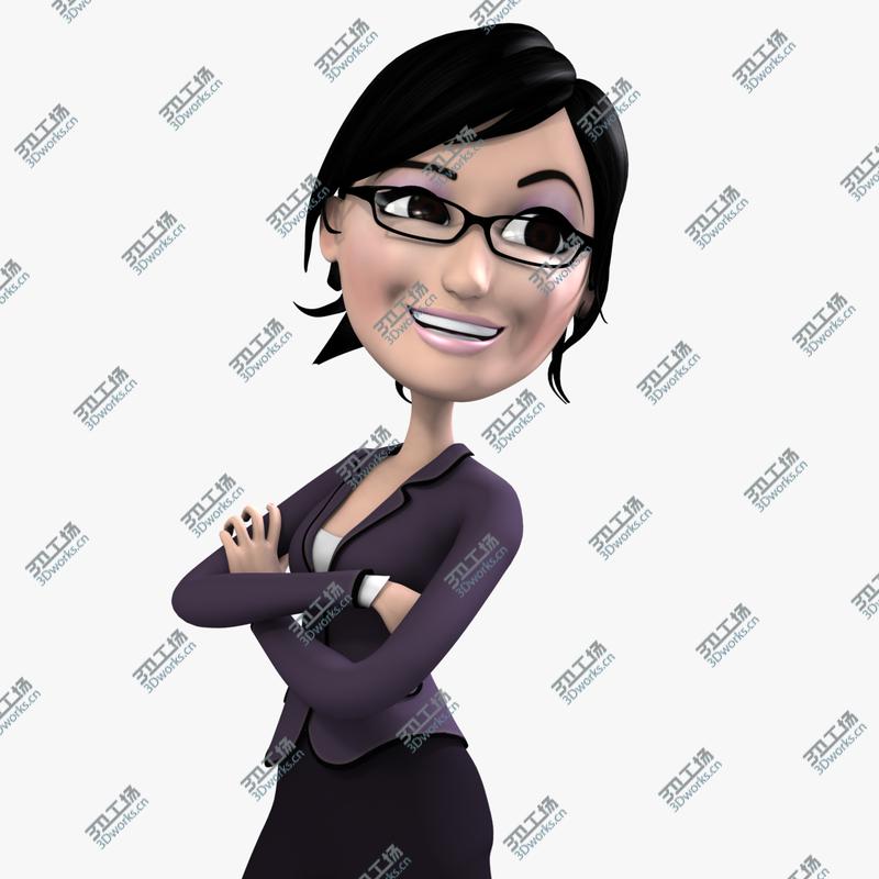 images/goods_img/202104094/Rigged Cartoon Woman with Glasses/1.jpg